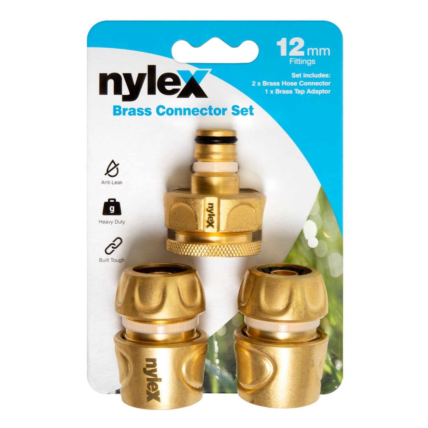 12mm 3Pc Fitting Set Brass